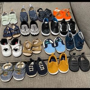 Bundle of old navy and gap baby boy shoes size 0-3